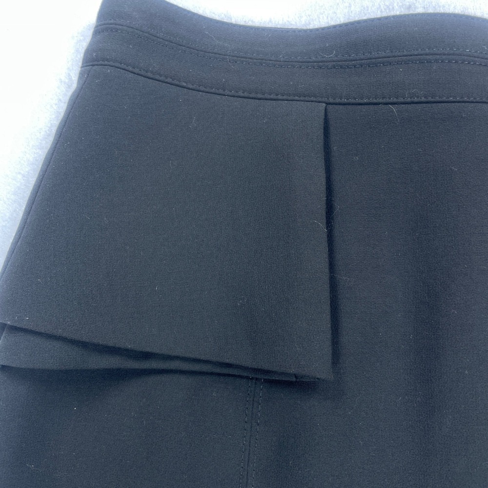 White House Black Market Black Peplum Back Pencil Skirt Size 8 Workwear Business - Picture 4 of 11